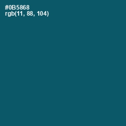 #0B5868 - Chathams Blue Color Image