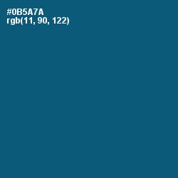 #0B5A7A - Chathams Blue Color Image