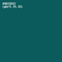 #0B5B5D - Deep Sea Green Color Image