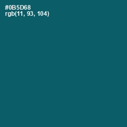 #0B5D68 - Chathams Blue Color Image