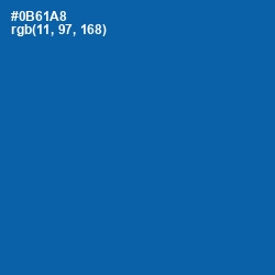 #0B61A8 - Denim Color Image