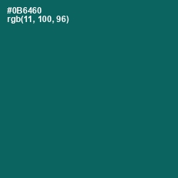 #0B6460 - Blue Stone Color Image