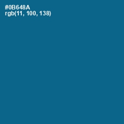 #0B648A - Bahama Blue Color Image