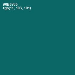 #0B6765 - Blue Stone Color Image