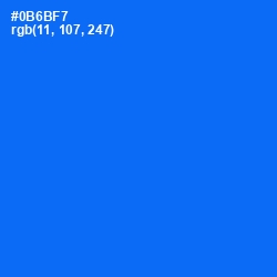 #0B6BF7 - Blue Ribbon Color Image