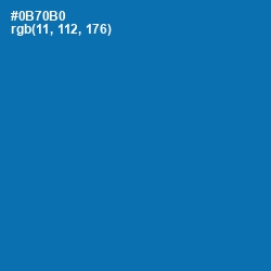 #0B70B0 - Deep Cerulean Color Image