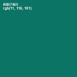 #0B7465 - Pine Green Color Image