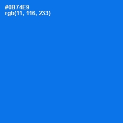 #0B74E9 - Azure Radiance Color Image