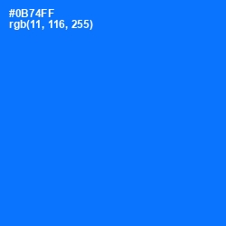 #0B74FF - Azure Radiance Color Image