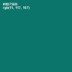 #0B756B - Pine Green Color Image