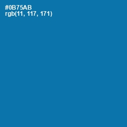 #0B75AB - Deep Cerulean Color Image