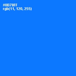 #0B78FF - Azure Radiance Color Image