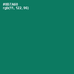 #0B7A60 - Pine Green Color Image