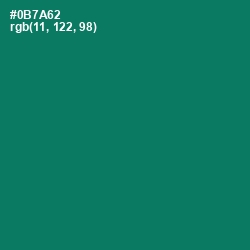 #0B7A62 - Pine Green Color Image