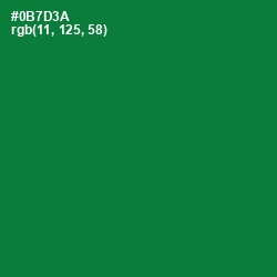 #0B7D3A - Fun Green Color Image