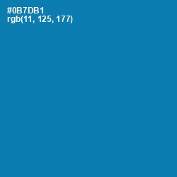 #0B7DB1 - Deep Cerulean Color Image