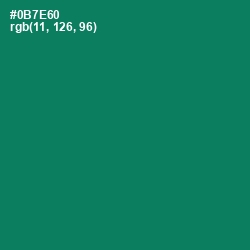 #0B7E60 - Pine Green Color Image