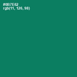 #0B7E62 - Pine Green Color Image