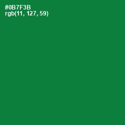 #0B7F3B - Fun Green Color Image