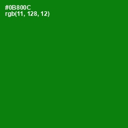 #0B800C - Forest Green Color Image