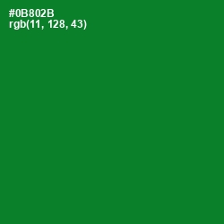 #0B802B - Forest Green Color Image