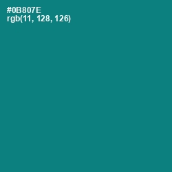 #0B807E - Elf Green Color Image