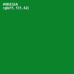 #0B832A - Forest Green Color Image