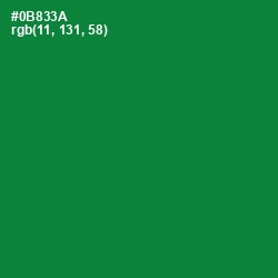 #0B833A - Forest Green Color Image