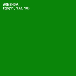 #0B840A - Forest Green Color Image