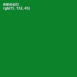 #0B842D - Forest Green Color Image