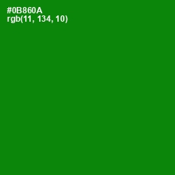 #0B860A - Forest Green Color Image