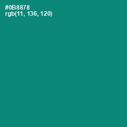 #0B8878 - Elf Green Color Image