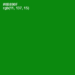 #0B890F - Forest Green Color Image