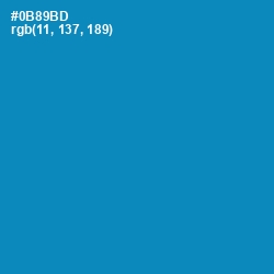 #0B89BD - Bondi Blue Color Image