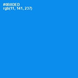 #0B8DED - Dodger Blue Color Image