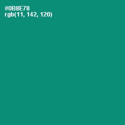 #0B8E78 - Elf Green Color Image
