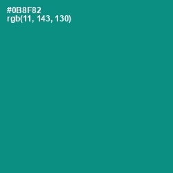 #0B8F82 - Teal Color Image