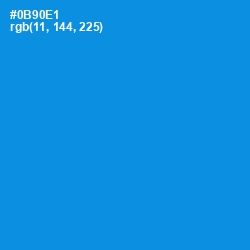 #0B90E1 - Dodger Blue Color Image