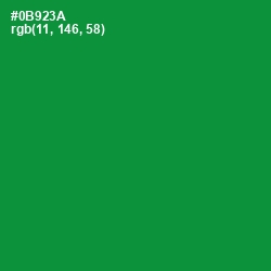 #0B923A - Forest Green Color Image