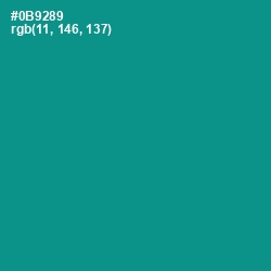 #0B9289 - Gossamer Color Image