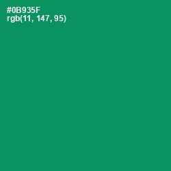 #0B935F - Green Haze Color Image