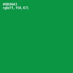 #0B9643 - Eucalyptus Color Image