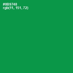 #0B9748 - Green Haze Color Image