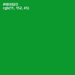 #0B982D - Forest Green Color Image