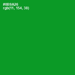 #0B9A26 - Forest Green Color Image