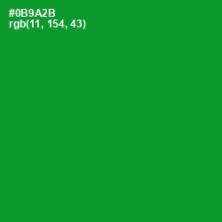 #0B9A2B - Forest Green Color Image