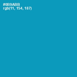 #0B9ABB - Bondi Blue Color Image