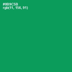#0B9C5B - Green Haze Color Image