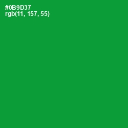 #0B9D37 - Forest Green Color Image