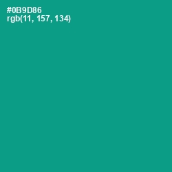 #0B9D86 - Gossamer Color Image